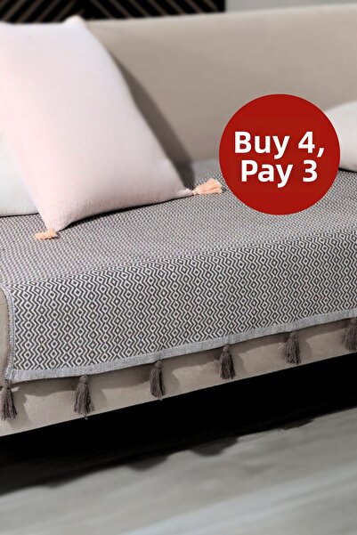 Lux Touch 115 x 200 cm Husa scaun cafea pompon Lavi - Husa pentru fotoliu can...