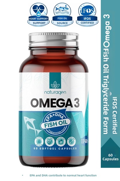 Naturagen Omega-3 Fish Oil 1200 Mg 60 Softgel Fish Oil |   Ifos Approved |   ...