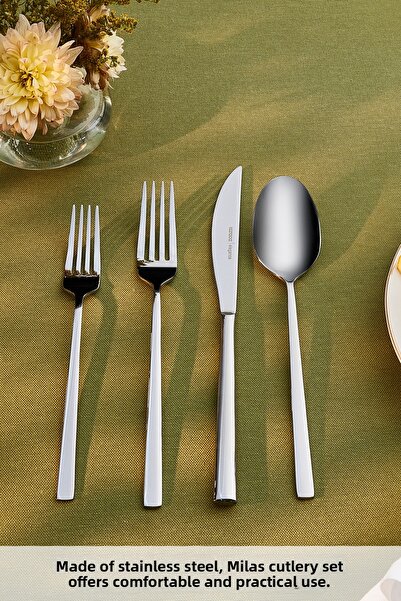 Karaca Σετ μαχαιριών κουταλιού πιρουνιού 24 τεμαχίων Milas για 6 άτομα