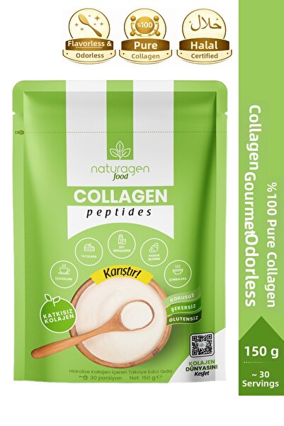 Naturagen مسحوق كولاجين جورمي ببتيدات الكولاجين من النوع 1 و 3 150 جرام |   1...