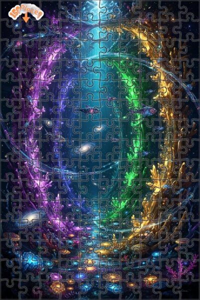 Esranın Dünyası لغز فني على شكل لوحة زيتية لبحر المرجان الكوني 150 قطعة 20x30