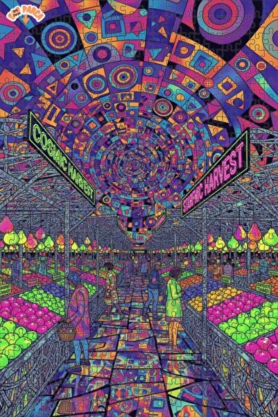 Esranın Dünyası لغز خشبي من كوزميك هاسدت ماركت، بتصميم فني هندسي ملون، مزدوج ...