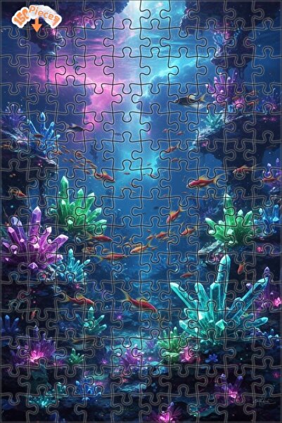 Esranın Dünyası لغز فني على شكل لوحة زيتية لعالم الكريستال الغامض تحت الماء 1...