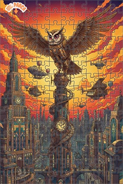 Esranın Dünyası لغز خشبي ميكانيكي على شكل بومة بارك ستيم سيتي مزدوج الطبقات إ...