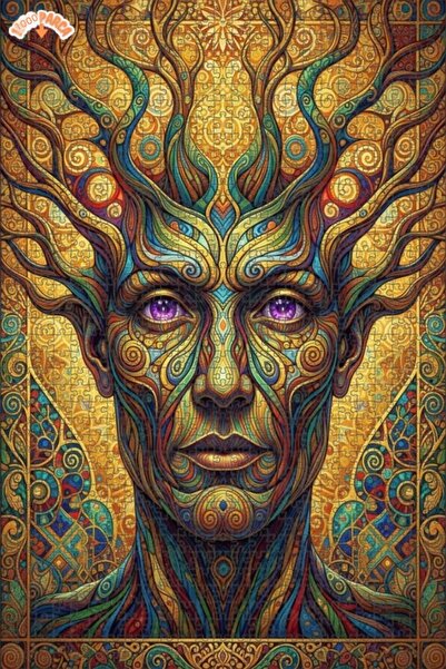 Esranın Dünyası لغز خشبي ملون للوجه السحري مكون من مزدوج الطبقات إطارًا 1000 ...