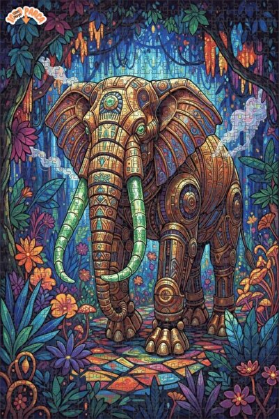 Esranın Dünyası لوحة فنية خشبية لغابة ميستيك فيل مزدوج الطبقات قطعة مربعة 100...