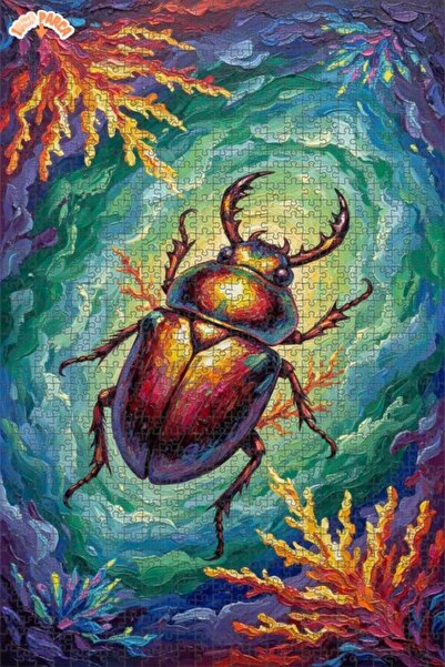 Esranın Dünyası لغز خشبي مكون من مزدوج الطبقات إطارًا بمظهر حشرة برية وزيتية،...