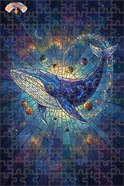 Esranın Dünyası لغز خشبي ذو مزدوج الطبقات إطارًا بمظهر فسيفساء زجاجية على شكل...