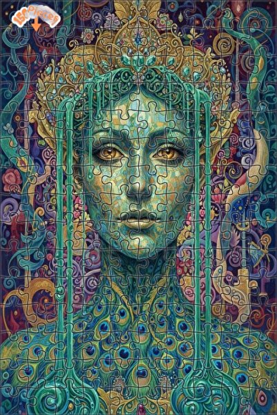 Esranın Dünyası Ancient Patterned Tear Crown Double-Layer Framed Wooden Puzzl...