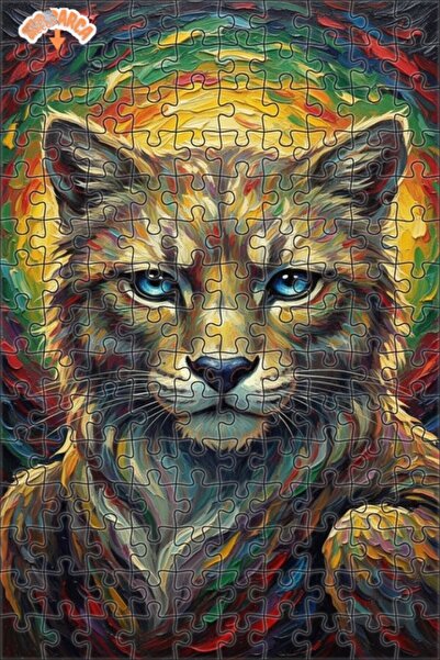 Esranın Dünyası Mysterious Cat Oil Painting Lookalike Modern Art Double-Layer...