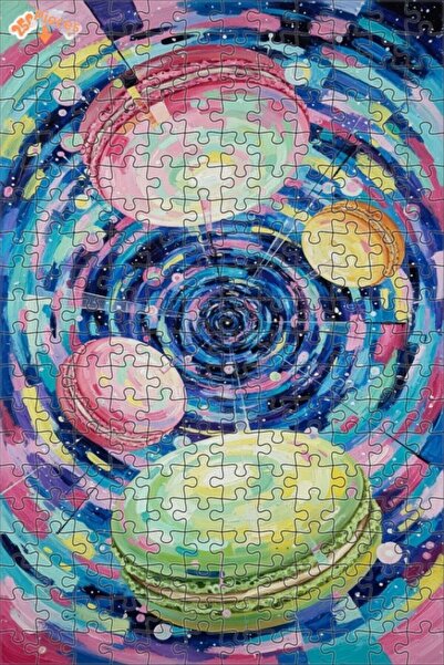 Esranın Dünyası لغز خشبي من هايال دوياري ماكارونز بمظهر الطلاء الزيتي 250 قطع...