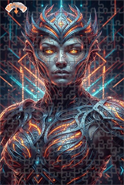 Esranın Dünyası لوحة زيتية لملكة المحاربين السيبيريين، لغز خشبي مكون من مزدوج...