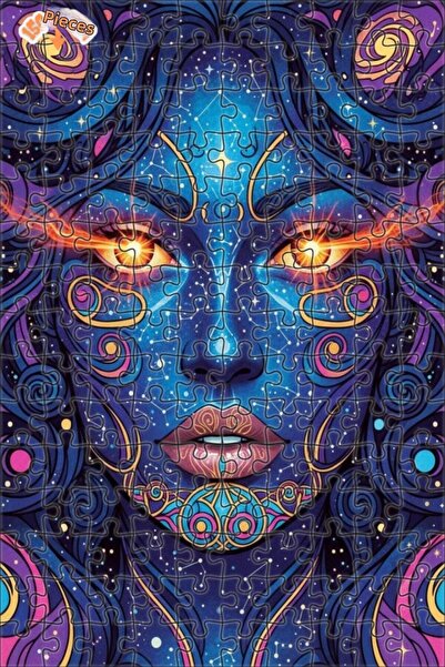 Esranın Dünyası Universal Cosmic Woman Oil Painting Lookalike Double-Layer Fr...