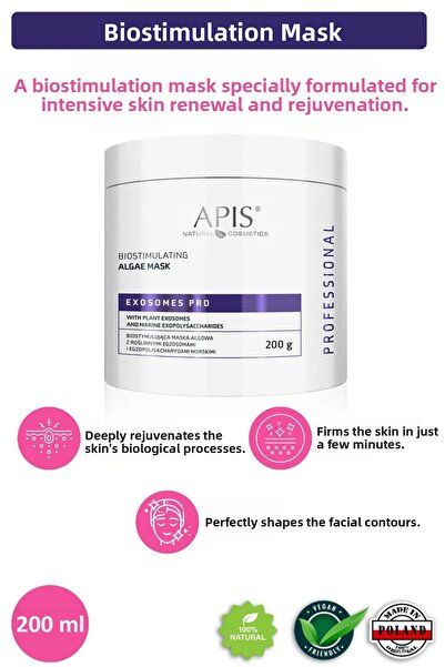 Apis Natural Cosmetics قناع الطحالب العشبية EXOSOMES PRO المضاد للشيخوخة 200 ...