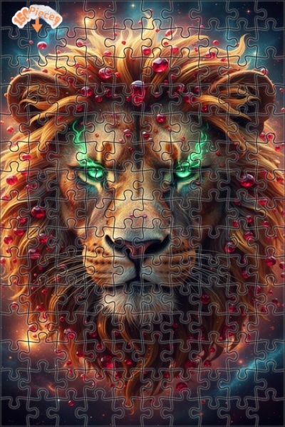 Esranın Dünyası Lion-Eyed Cosmic King Double-Layer Framed Wooden Puzzle 150 P...