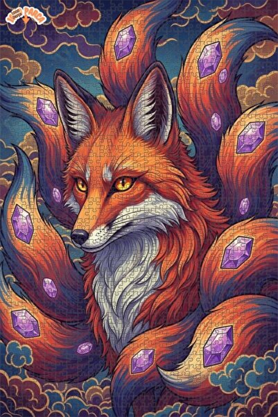 Esranın Dünyası لغز خشبي فني من سلسلة Fairy Tale Touch Furry Fox مكون من مزدو...