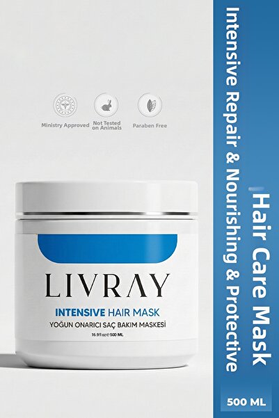 Livray قناع العناية المركزة للإصلاح 500 مل - التالف جدًا والمعالجة الزائدة للشعر