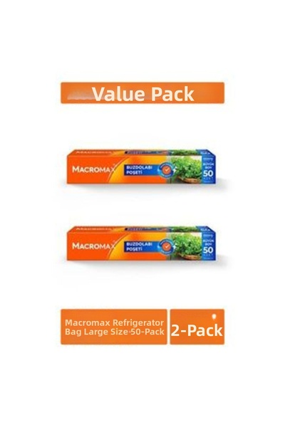 MATMEL 1 قطعة حقيبة ثلاجة ماكرامكس حجم كبير 2 × 50 قطعة