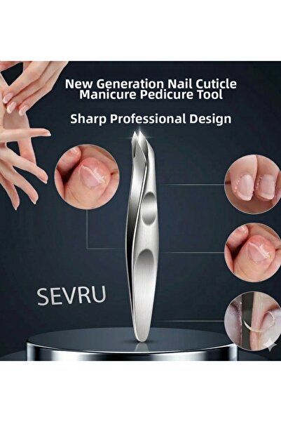 SEVRU ملقط تقليم الجلد الميت من الفولاذ المقاوم للصدأ، ملقط منحني لتقليم الجل...