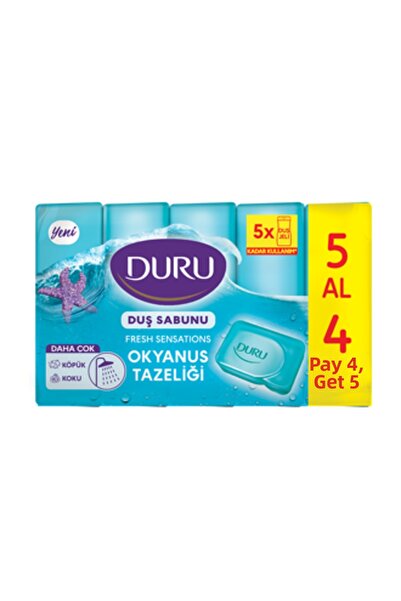 Duru 4 Pieces Fresh Sensations Ocean Breeze Shower Soap 5 X 150 g