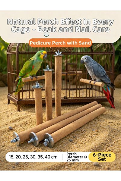 Vixpet فينتي 6 قطع من أدوات العناية بالأظافر على شكل ببغاء رملي بقطر 25 ملم |...