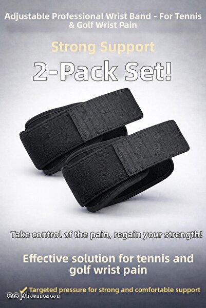 esplendor مجموعة من حزامين قابلين للتعديل للمرفقين - دعم قوي لمرفق اللاعبين ف...