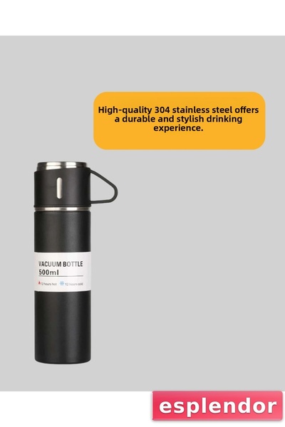 esplendor Steel Thermos Cup Set |   500 ml Capacity, Non-Slip Base, Gift Boxed