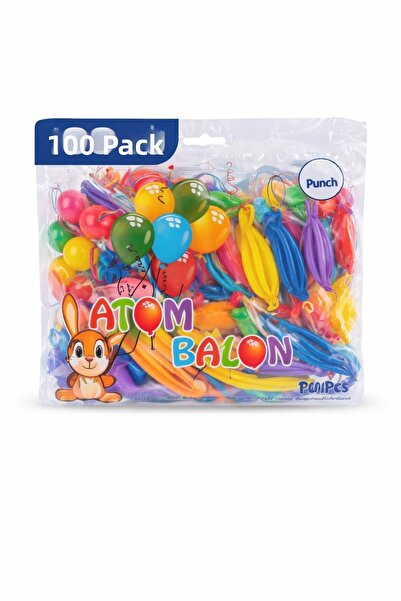 Twin Store Colorful Atom Balloon Punch Balloon Rubber String Party Balloon 10...