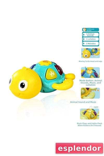 esplendor JLG-855-100A سلحفاة مع ضوء وموسيقى -VRD