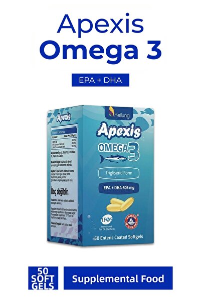 Apexis Omega 3 Softjel Unflavored 50 Capsules