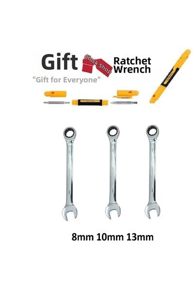 HAKTOR مفتاح ريكو المسطح المدمج بمقاسات 8 مم و10 مم و13 مم