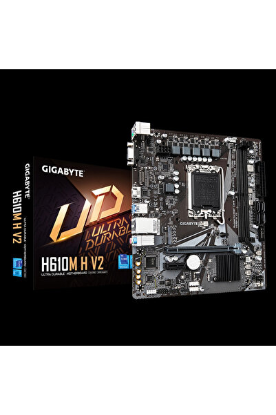 Gigabyte H610m K V2, Rev.1.0, 2xddr5, M.2, Dp, Hdmı, 12-13.nesil, Lga1700 Sok...