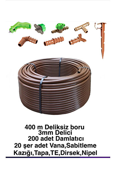 Genel Markalar Deliksiz Düz 400 Metre Damla Sulama Sistemi Ve Ek Parçaları Da...