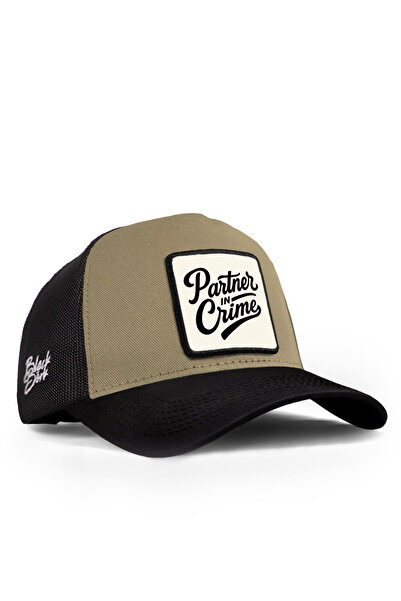 BlackBörk Partner In Crime Logolu Siyah-Vizon Trucker Şapka