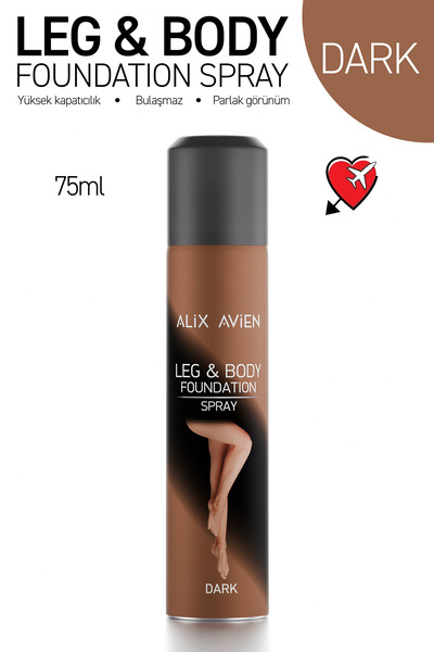 Alix Avien Bacak Fondöteni Dark Vücut Makyajı Bronzlaştırıcı Etki Sprey Çorap...
