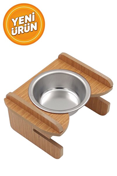 hural ahşap dekorasyon Yüksekliği Ayarlanabilir Ahşap Standlı Mama Kabı