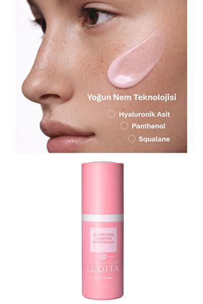 LUDITA 3X Peptitli Dolgunlaştırıcı Nemlendirici Krem