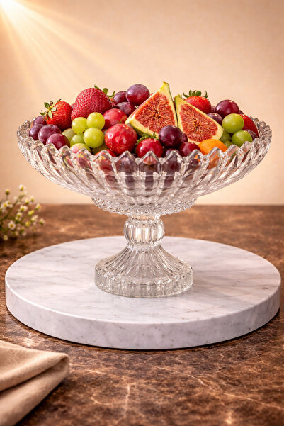 Maloria Brasillia Lüks Mega Kristal Cam Sunumluk, Meyvelik, Dekoratif Süs | A...