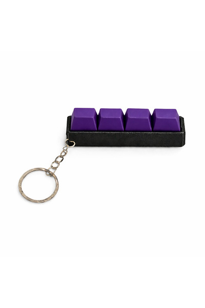 Akıllı Cep Dünyası Mor 4’lü Keycap Tuş Anahtarlık – Blue Switch Mekanik Tuş –...
