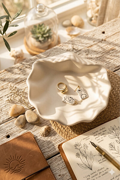 DEKOPOR Deniz Kabuklu Dalga Formlu TAŞ TOZU