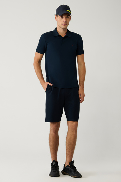 Avva Pánské šortky z bavlněné směsi s texturou, šněrováním a elastickým pasem...