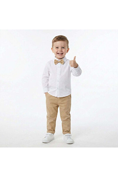 Kidohug Costum elegant de băieți, cămașă cu mânecă lungă, pantaloni lungi și ...