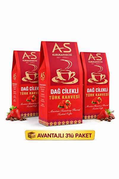 AS Kurukahvecisi Dağ Çilekli Türk Kahvesi 100 Gr. X 3 Adet
