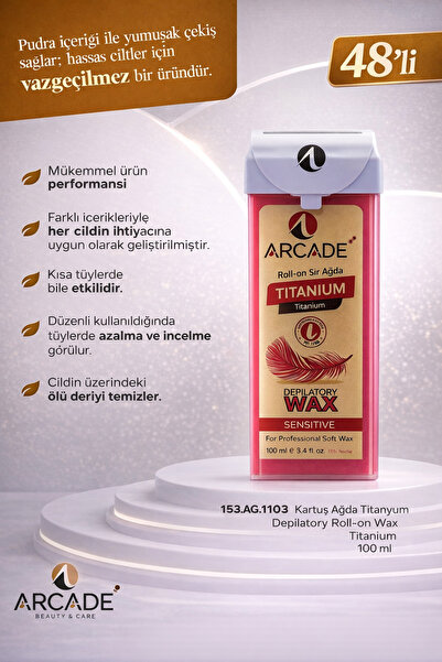 Arcade Kartuş Ağda Titanyum 100 ml ( 48 adet)