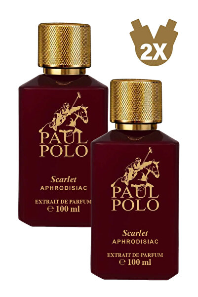 PAUL POLO Scarlet Unisex Aphrodisiac Etkili Parfüm Edp 100ml*2'li Set