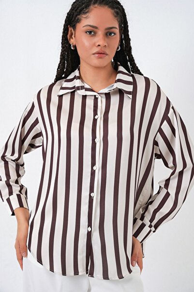 Hiccup Bdart Satin Long Sleeve Button down Shirt