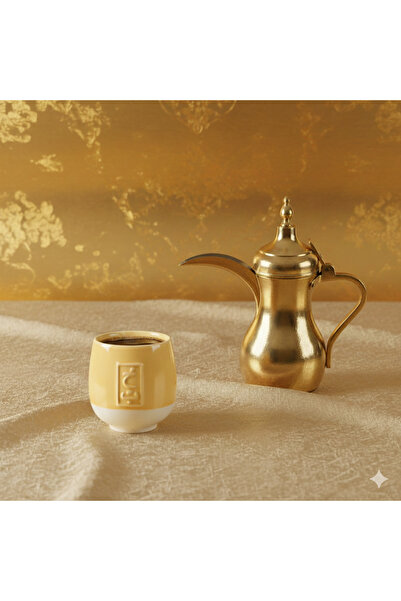 KB كوب سيراميك حصري لرمضان - مزين بالخط العربي، سعة 180 مل، مثالي للقهوة/الشا...