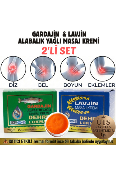 Dehre Lokman Gardajin Alabalık Yağlı Masaj Kremi + Lavjin Masaj Kremi - 2'li Set