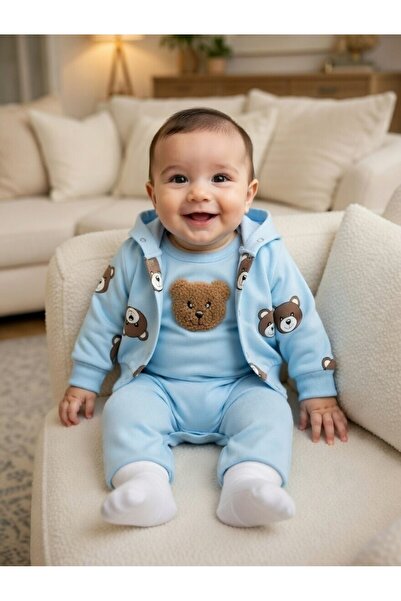 Nayinom Ayıcık baskılı badili 3lü takım