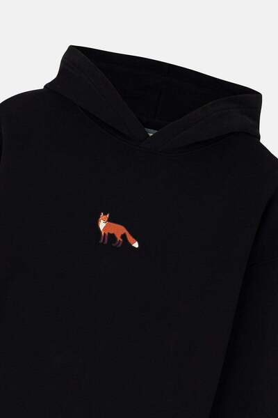 Reflect Studio Kızıl Tilki Super Soft Hoodie - Siyah